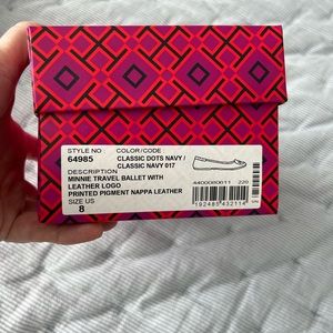 Size 8 brand new in box Minnie Travel Baller leather flats